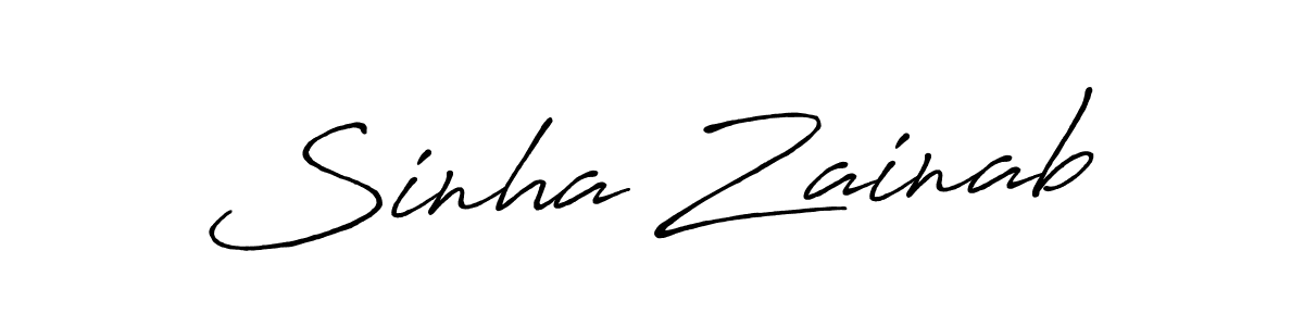 Make a beautiful signature design for name Sinha Zainab. Use this online signature maker to create a handwritten signature for free. Sinha Zainab signature style 7 images and pictures png