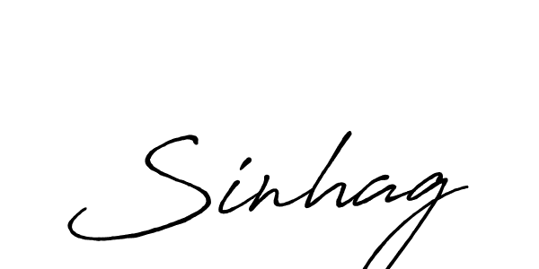 How to make Sinhag name signature. Use Antro_Vectra_Bolder style for creating short signs online. This is the latest handwritten sign. Sinhag signature style 7 images and pictures png