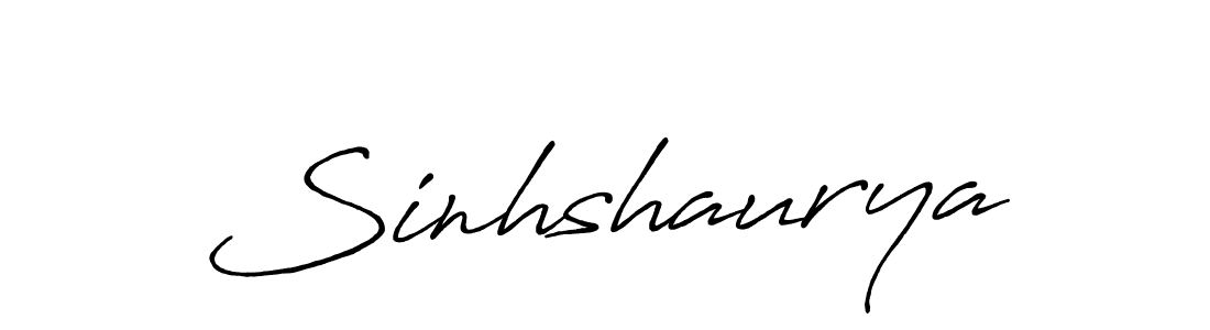 Create a beautiful signature design for name Sinhshaurya. With this signature (Antro_Vectra_Bolder) fonts, you can make a handwritten signature for free. Sinhshaurya signature style 7 images and pictures png