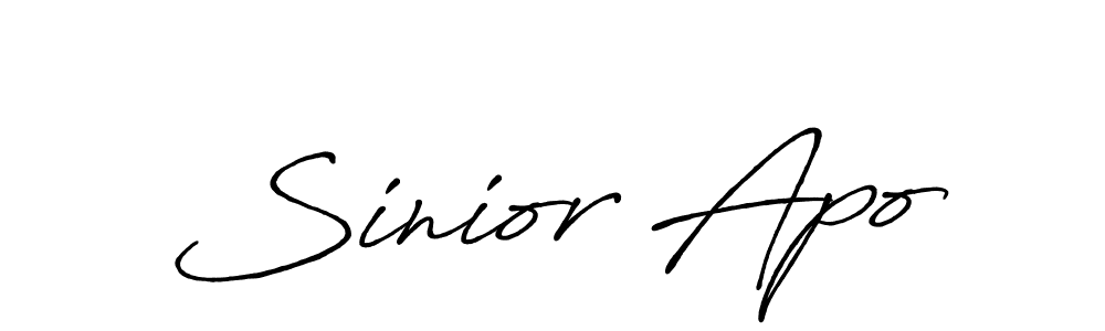 Check out images of Autograph of Sinior Apo name. Actor Sinior Apo Signature Style. Antro_Vectra_Bolder is a professional sign style online. Sinior Apo signature style 7 images and pictures png