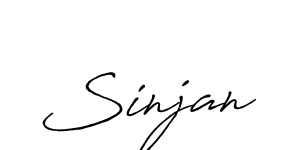 Use a signature maker to create a handwritten signature online. With this signature software, you can design (Antro_Vectra_Bolder) your own signature for name Sinjan. Sinjan signature style 7 images and pictures png