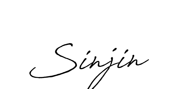 How to make Sinjin name signature. Use Antro_Vectra_Bolder style for creating short signs online. This is the latest handwritten sign. Sinjin signature style 7 images and pictures png