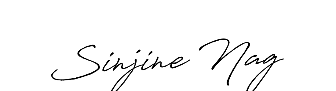 Use a signature maker to create a handwritten signature online. With this signature software, you can design (Antro_Vectra_Bolder) your own signature for name Sinjine Nag. Sinjine Nag signature style 7 images and pictures png