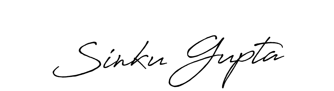 Create a beautiful signature design for name Sinku Gupta. With this signature (Antro_Vectra_Bolder) fonts, you can make a handwritten signature for free. Sinku Gupta signature style 7 images and pictures png