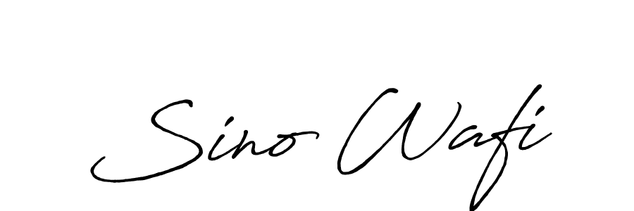 Make a beautiful signature design for name Sino Wafi. With this signature (Antro_Vectra_Bolder) style, you can create a handwritten signature for free. Sino Wafi signature style 7 images and pictures png