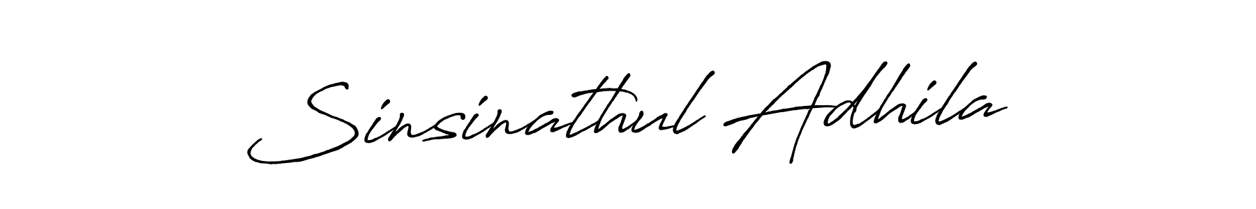 Create a beautiful signature design for name Sinsinathul Adhila. With this signature (Antro_Vectra_Bolder) fonts, you can make a handwritten signature for free. Sinsinathul Adhila signature style 7 images and pictures png