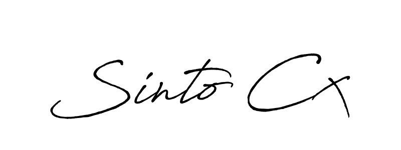 Use a signature maker to create a handwritten signature online. With this signature software, you can design (Antro_Vectra_Bolder) your own signature for name Sinto Cx. Sinto Cx signature style 7 images and pictures png