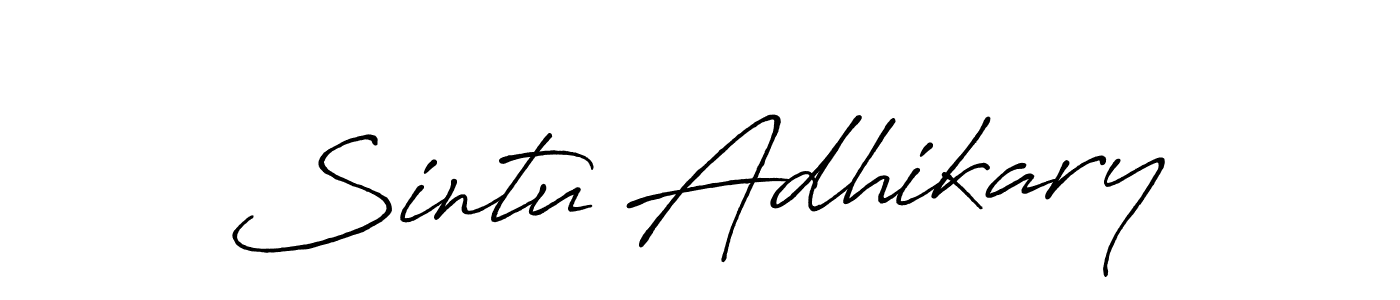 The best way (Antro_Vectra_Bolder) to make a short signature is to pick only two or three words in your name. The name Sintu Adhikary include a total of six letters. For converting this name. Sintu Adhikary signature style 7 images and pictures png