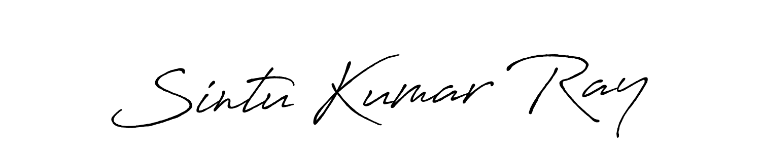You should practise on your own different ways (Antro_Vectra_Bolder) to write your name (Sintu Kumar Ray) in signature. don't let someone else do it for you. Sintu Kumar Ray signature style 7 images and pictures png