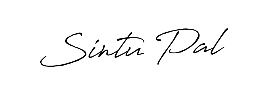 Make a beautiful signature design for name Sintu Pal. With this signature (Antro_Vectra_Bolder) style, you can create a handwritten signature for free. Sintu Pal signature style 7 images and pictures png