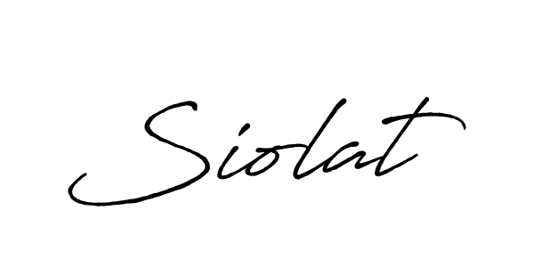 Use a signature maker to create a handwritten signature online. With this signature software, you can design (Antro_Vectra_Bolder) your own signature for name Siolat. Siolat signature style 7 images and pictures png