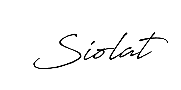 Use a signature maker to create a handwritten signature online. With this signature software, you can design (Antro_Vectra_Bolder) your own signature for name Siolat. Siolat signature style 7 images and pictures png