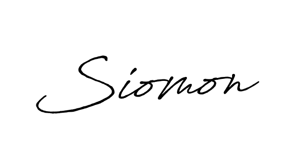 Make a beautiful signature design for name Siomon. With this signature (Antro_Vectra_Bolder) style, you can create a handwritten signature for free. Siomon signature style 7 images and pictures png