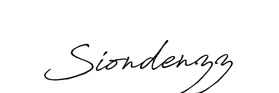 Design your own signature with our free online signature maker. With this signature software, you can create a handwritten (Antro_Vectra_Bolder) signature for name Siondenzz. Siondenzz signature style 7 images and pictures png