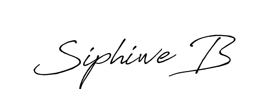 Use a signature maker to create a handwritten signature online. With this signature software, you can design (Antro_Vectra_Bolder) your own signature for name Siphiwe B. Siphiwe B signature style 7 images and pictures png