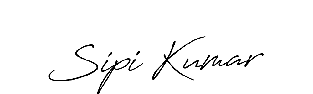 Create a beautiful signature design for name Sipi Kumar. With this signature (Antro_Vectra_Bolder) fonts, you can make a handwritten signature for free. Sipi Kumar signature style 7 images and pictures png