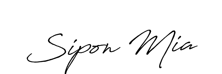 if you are searching for the best signature style for your name Sipon Mia. so please give up your signature search. here we have designed multiple signature styles  using Antro_Vectra_Bolder. Sipon Mia signature style 7 images and pictures png