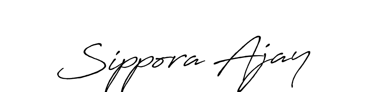 How to make Sippora Ajay name signature. Use Antro_Vectra_Bolder style for creating short signs online. This is the latest handwritten sign. Sippora Ajay signature style 7 images and pictures png