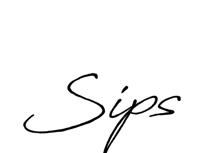 Create a beautiful signature design for name Sips. With this signature (Antro_Vectra_Bolder) fonts, you can make a handwritten signature for free. Sips signature style 7 images and pictures png