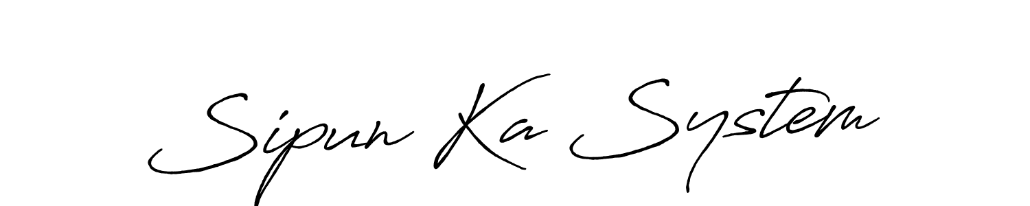if you are searching for the best signature style for your name Sipun Ka System. so please give up your signature search. here we have designed multiple signature styles  using Antro_Vectra_Bolder. Sipun Ka System signature style 7 images and pictures png