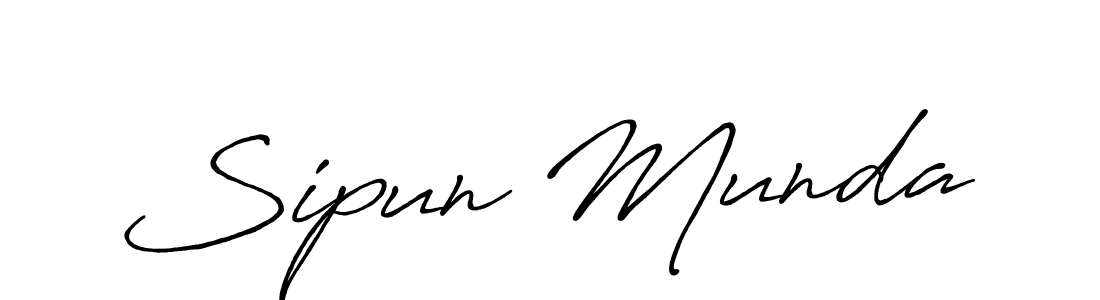 Sipun Munda stylish signature style. Best Handwritten Sign (Antro_Vectra_Bolder) for my name. Handwritten Signature Collection Ideas for my name Sipun Munda. Sipun Munda signature style 7 images and pictures png