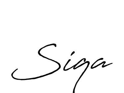 Use a signature maker to create a handwritten signature online. With this signature software, you can design (Antro_Vectra_Bolder) your own signature for name Siqa. Siqa signature style 7 images and pictures png