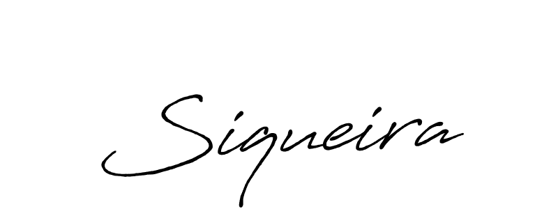 Make a beautiful signature design for name Siqueira. With this signature (Antro_Vectra_Bolder) style, you can create a handwritten signature for free. Siqueira signature style 7 images and pictures png