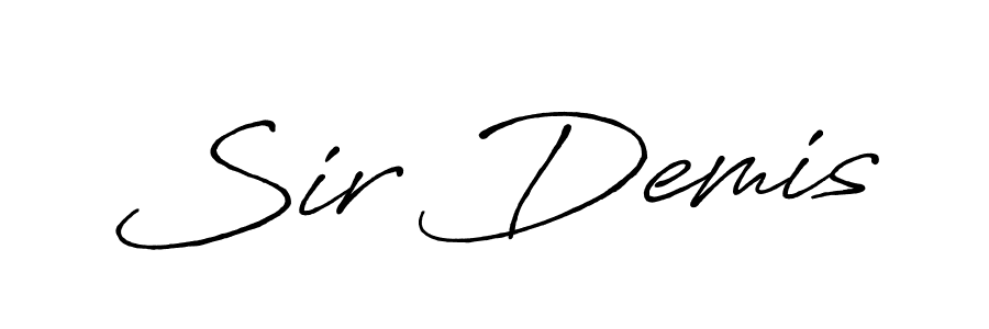 It looks lik you need a new signature style for name Sir Demis. Design unique handwritten (Antro_Vectra_Bolder) signature with our free signature maker in just a few clicks. Sir Demis signature style 7 images and pictures png