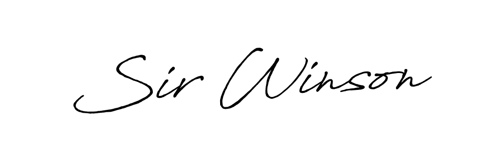 You should practise on your own different ways (Antro_Vectra_Bolder) to write your name (Sir Winson) in signature. don't let someone else do it for you. Sir Winson signature style 7 images and pictures png