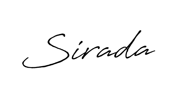 if you are searching for the best signature style for your name Sirada. so please give up your signature search. here we have designed multiple signature styles  using Antro_Vectra_Bolder. Sirada signature style 7 images and pictures png