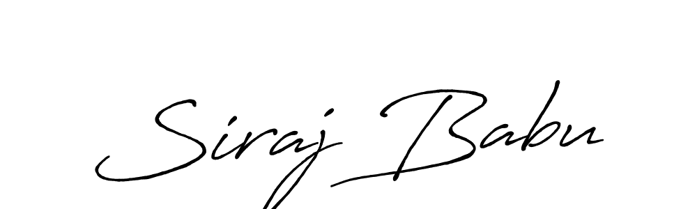 Design your own signature with our free online signature maker. With this signature software, you can create a handwritten (Antro_Vectra_Bolder) signature for name Siraj Babu. Siraj Babu signature style 7 images and pictures png