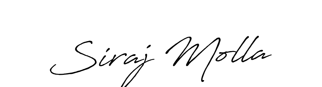 Design your own signature with our free online signature maker. With this signature software, you can create a handwritten (Antro_Vectra_Bolder) signature for name Siraj Molla. Siraj Molla signature style 7 images and pictures png