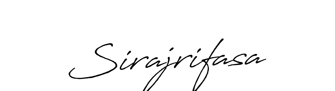 Use a signature maker to create a handwritten signature online. With this signature software, you can design (Antro_Vectra_Bolder) your own signature for name Sirajrifasa. Sirajrifasa signature style 7 images and pictures png