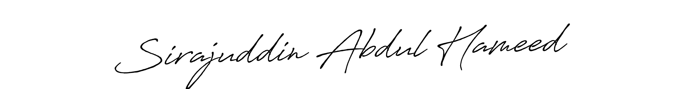 How to make Sirajuddin Abdul Hameed name signature. Use Antro_Vectra_Bolder style for creating short signs online. This is the latest handwritten sign. Sirajuddin Abdul Hameed signature style 7 images and pictures png