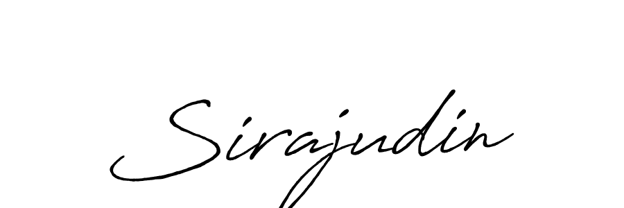 Design your own signature with our free online signature maker. With this signature software, you can create a handwritten (Antro_Vectra_Bolder) signature for name Sirajudin. Sirajudin signature style 7 images and pictures png