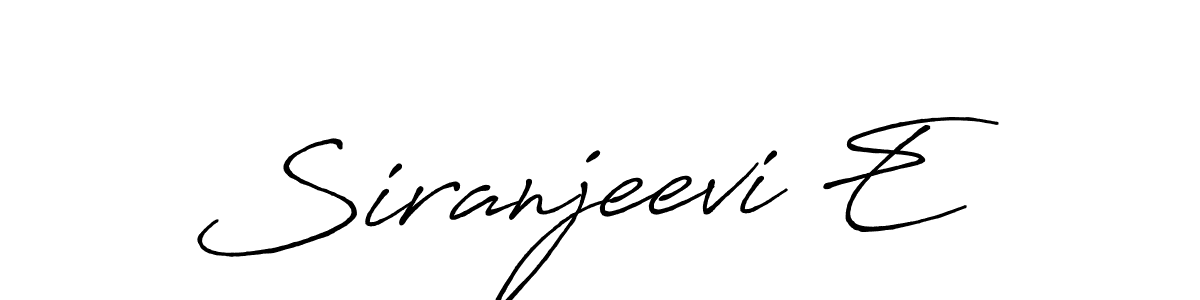 This is the best signature style for the Siranjeevi E name. Also you like these signature font (Antro_Vectra_Bolder). Mix name signature. Siranjeevi E signature style 7 images and pictures png
