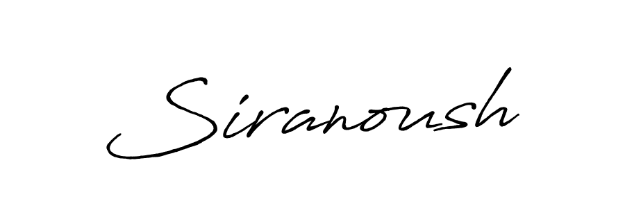 Create a beautiful signature design for name Siranoush. With this signature (Antro_Vectra_Bolder) fonts, you can make a handwritten signature for free. Siranoush signature style 7 images and pictures png