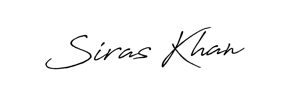 Create a beautiful signature design for name Siras Khan. With this signature (Antro_Vectra_Bolder) fonts, you can make a handwritten signature for free. Siras Khan signature style 7 images and pictures png