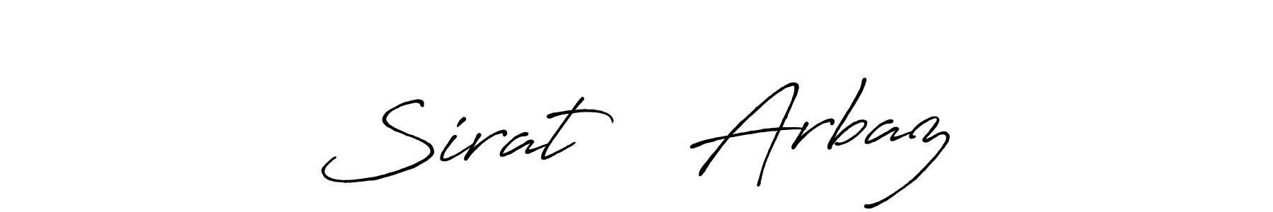 Create a beautiful signature design for name Sirat ❤️ Arbaz. With this signature (Antro_Vectra_Bolder) fonts, you can make a handwritten signature for free. Sirat ❤️ Arbaz signature style 7 images and pictures png
