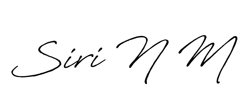 Create a beautiful signature design for name Siri N M. With this signature (Antro_Vectra_Bolder) fonts, you can make a handwritten signature for free. Siri N M signature style 7 images and pictures png