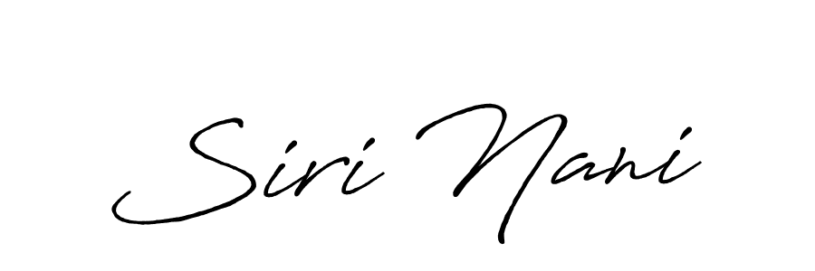 Use a signature maker to create a handwritten signature online. With this signature software, you can design (Antro_Vectra_Bolder) your own signature for name Siri Nani. Siri Nani signature style 7 images and pictures png