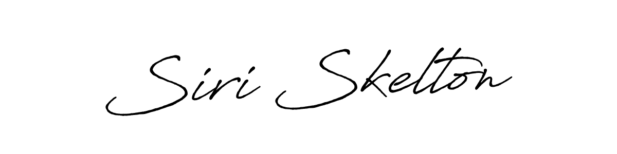 Make a beautiful signature design for name Siri Skelton. With this signature (Antro_Vectra_Bolder) style, you can create a handwritten signature for free. Siri Skelton signature style 7 images and pictures png