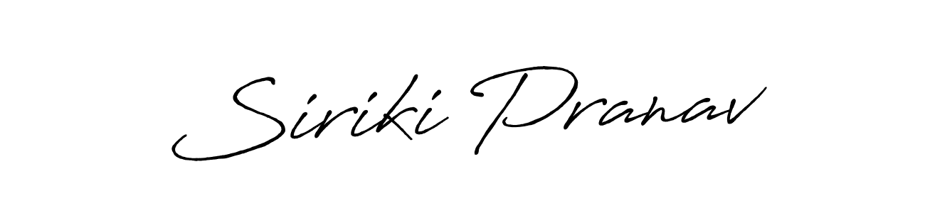 if you are searching for the best signature style for your name Siriki Pranav. so please give up your signature search. here we have designed multiple signature styles  using Antro_Vectra_Bolder. Siriki Pranav signature style 7 images and pictures png