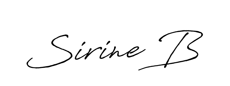 Use a signature maker to create a handwritten signature online. With this signature software, you can design (Antro_Vectra_Bolder) your own signature for name Sirine B. Sirine B signature style 7 images and pictures png