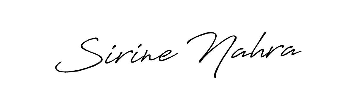 Sirine Nahra stylish signature style. Best Handwritten Sign (Antro_Vectra_Bolder) for my name. Handwritten Signature Collection Ideas for my name Sirine Nahra. Sirine Nahra signature style 7 images and pictures png