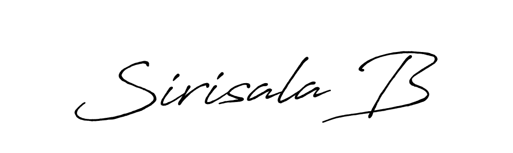 Create a beautiful signature design for name Sirisala B. With this signature (Antro_Vectra_Bolder) fonts, you can make a handwritten signature for free. Sirisala B signature style 7 images and pictures png