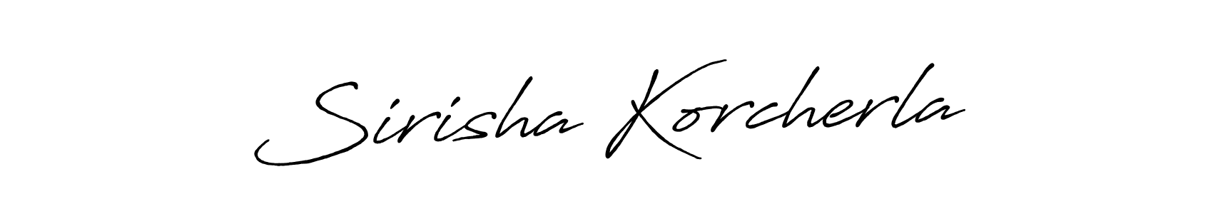 Use a signature maker to create a handwritten signature online. With this signature software, you can design (Antro_Vectra_Bolder) your own signature for name Sirisha Korcherla. Sirisha Korcherla signature style 7 images and pictures png