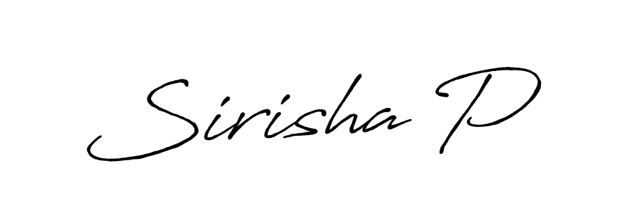 Create a beautiful signature design for name Sirisha P. With this signature (Antro_Vectra_Bolder) fonts, you can make a handwritten signature for free. Sirisha P signature style 7 images and pictures png