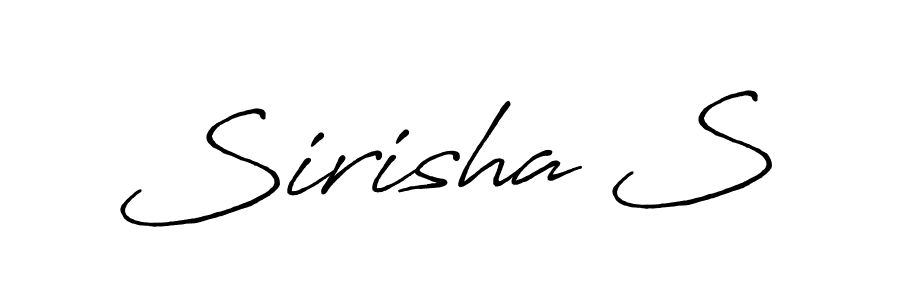 It looks lik you need a new signature style for name Sirisha S. Design unique handwritten (Antro_Vectra_Bolder) signature with our free signature maker in just a few clicks. Sirisha S signature style 7 images and pictures png