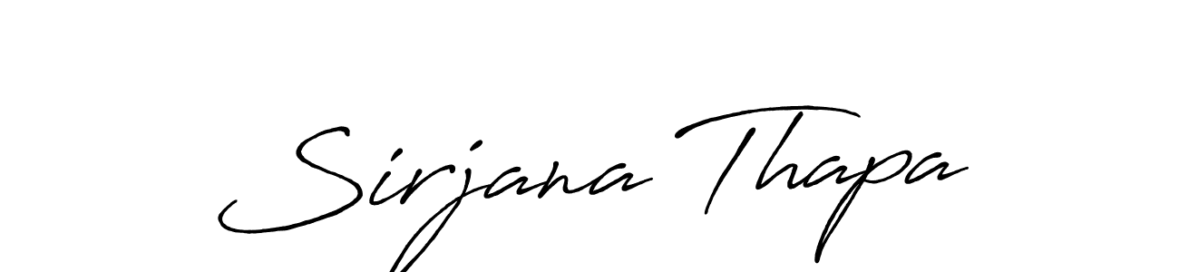 Design your own signature with our free online signature maker. With this signature software, you can create a handwritten (Antro_Vectra_Bolder) signature for name Sirjana Thapa. Sirjana Thapa signature style 7 images and pictures png